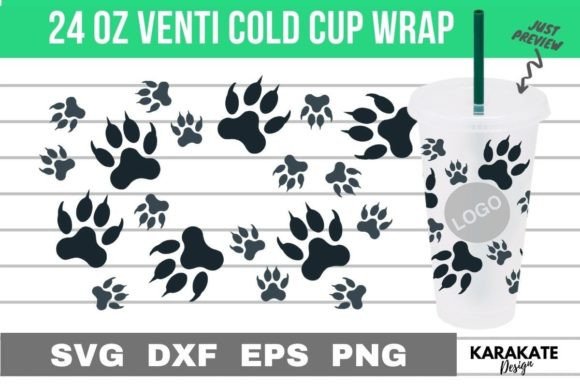 Big Dog Paws, 24 Oz Venti Hold Wrap