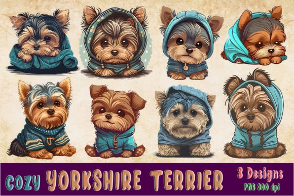 Cozy Yorkshire Terrier Dog Cliart Bundle: A Designer's Honest Take