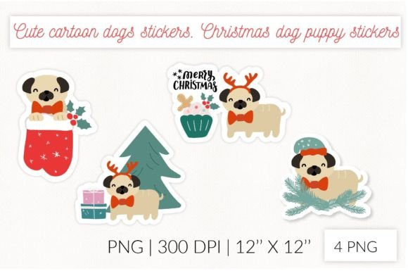 Cute Christmas Pug Stickers: A Designer's Review